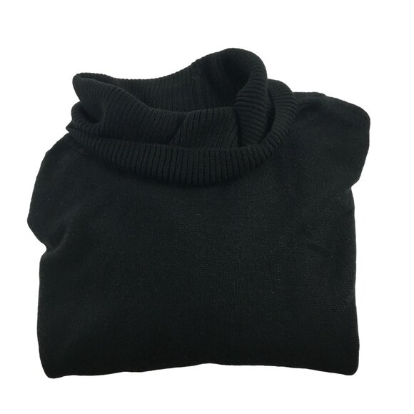BCBG MAXARIA BLACK TURTLE NECK LONG SLEEVE SWEATER WOMENS XL - Picture 3 of 4